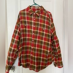 Wallace & Barnes for J. Crew long sleeve cotton plaid shirt, XXL.